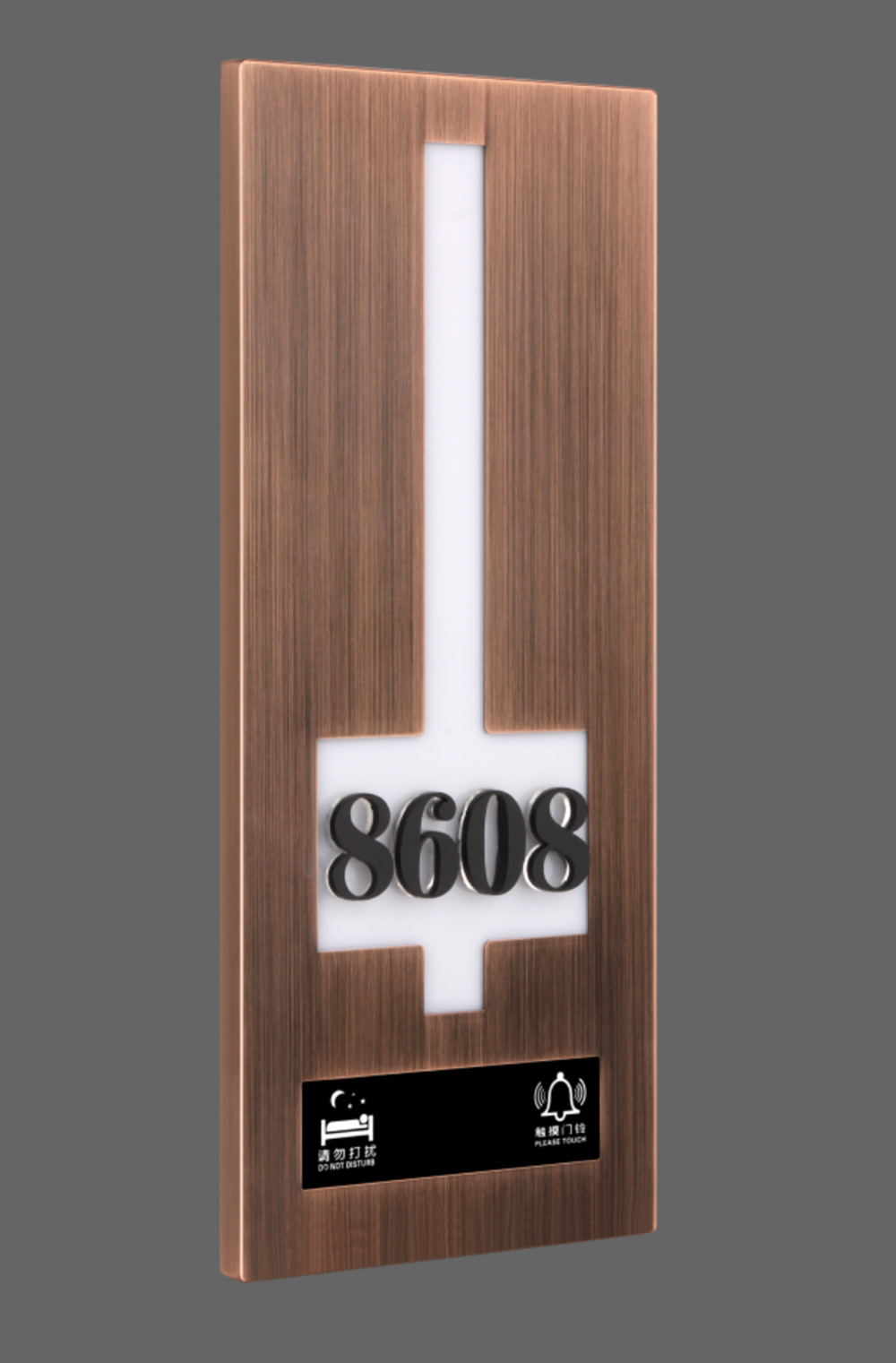 Stainless Steel Digital Number Plate Square-380B