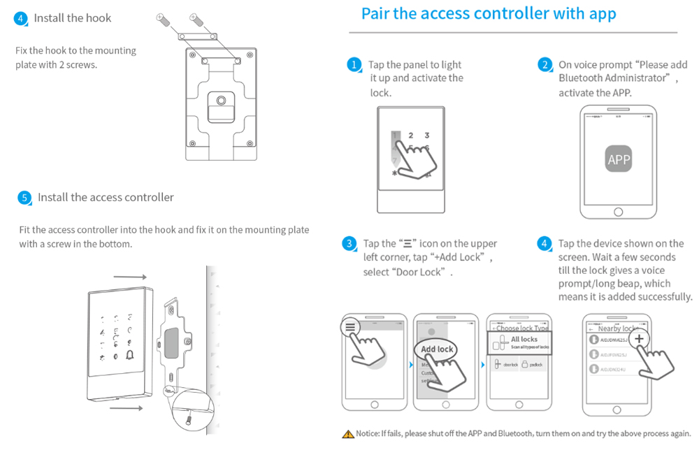 IP66 Waterproof Bluetooth Remote Control Access Control Reader YFBA