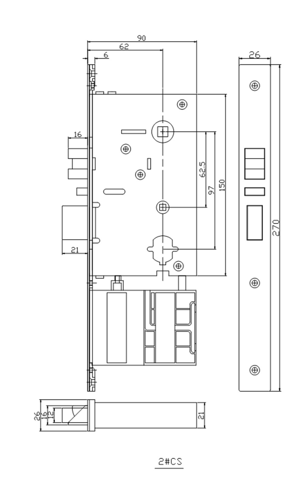 Ansi Standard Electronic Lock Mortise 2