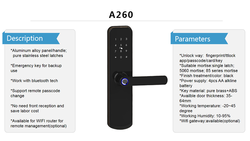 Bluetooth Fingerprint Door Lock YFBF-A260