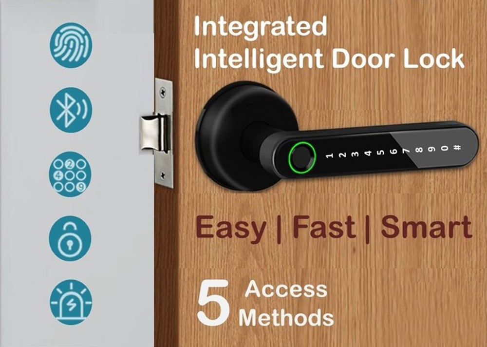 Single Latch Passcode Fingerprint Bluetooth Lock YFBF-L1