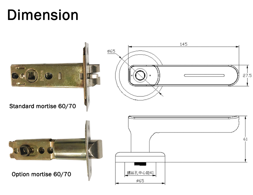 Biometric Fingerprint Bluetooth Smart Lock YFBF-D01