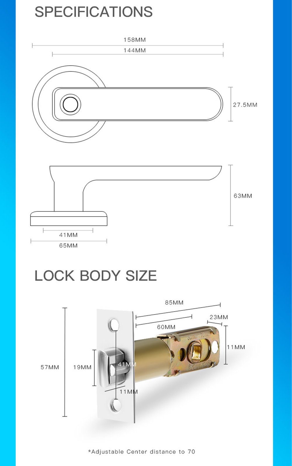 Bluetooth Fingerprint Door Lock YFBF-C01