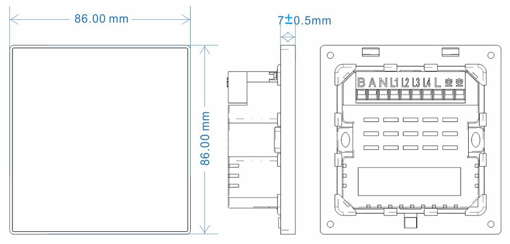 Aluminum Light Switch A-LS-1-4