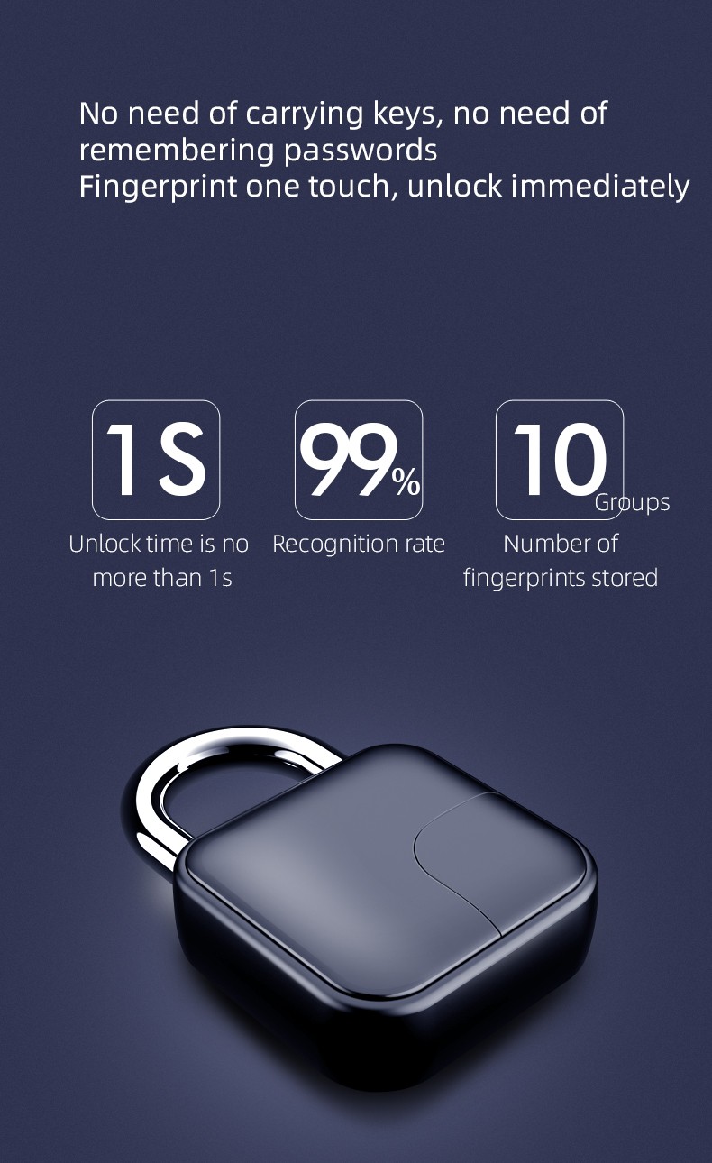 Fingerprint Pad Lock With Tuya APP For Option L3