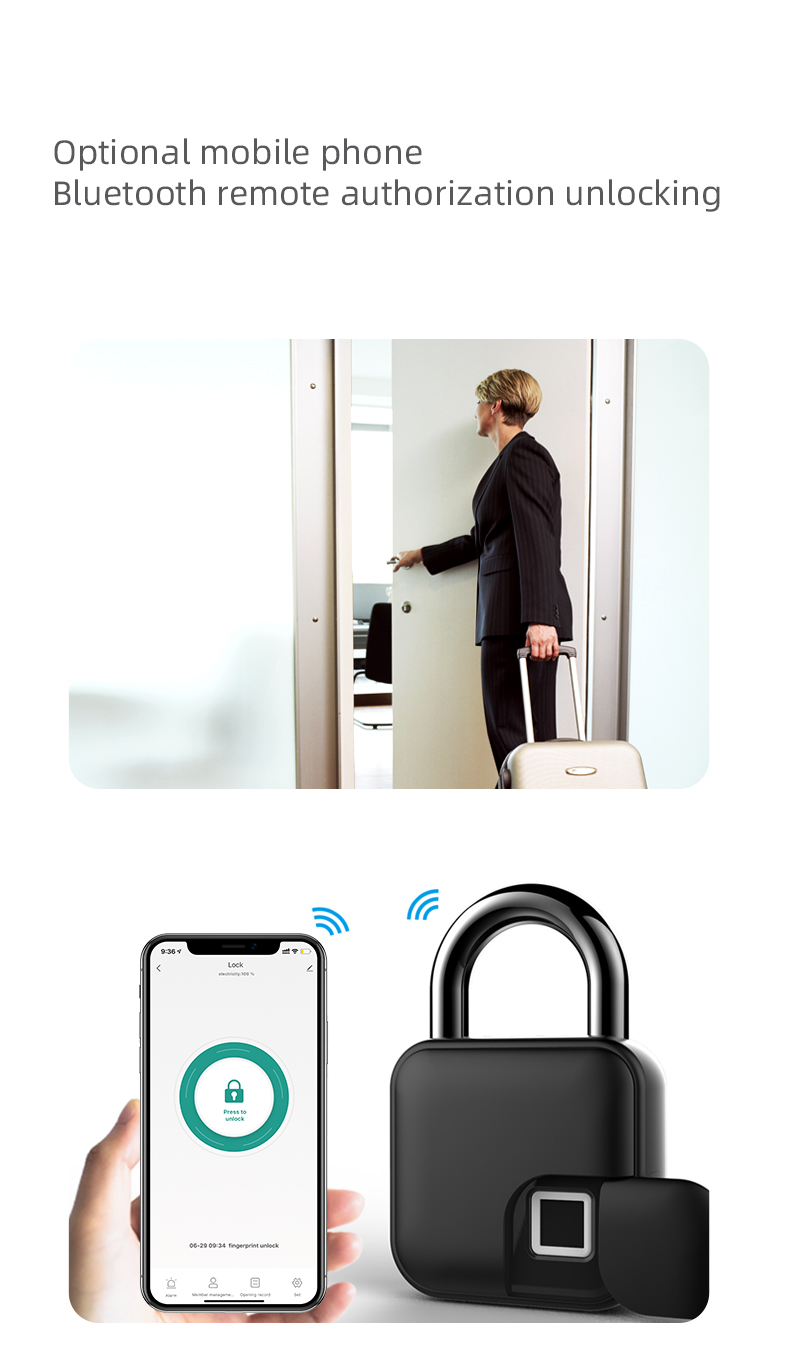 Fingerprint Pad Lock With Tuya APP For Option L3