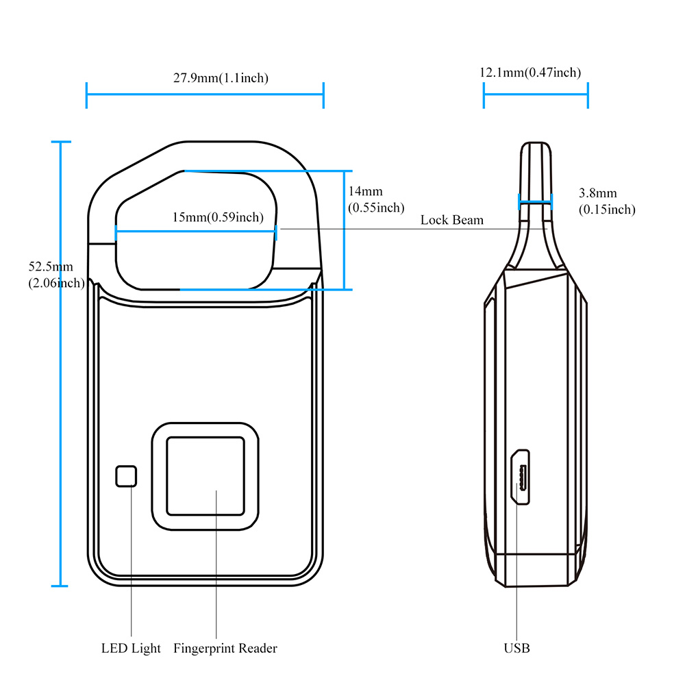 Fingerprint Pad Lock P4