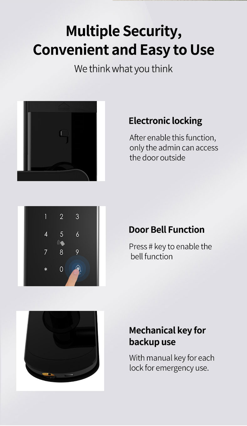 TTlock Fingerprint Bluetooth Door Lock YFBF-A230