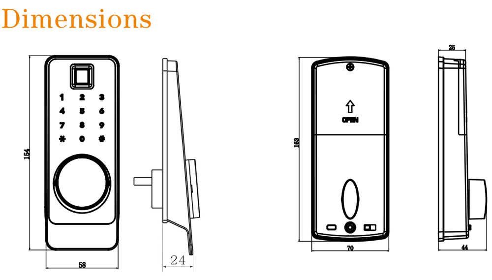 Bluetooth Door Lock YFBF-006