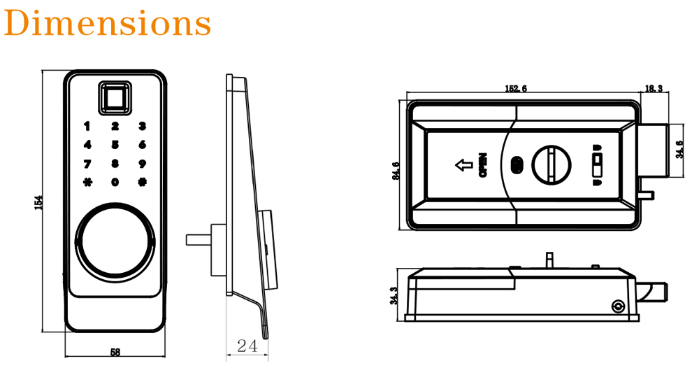 Bluetooth Door Lock YFBF-006