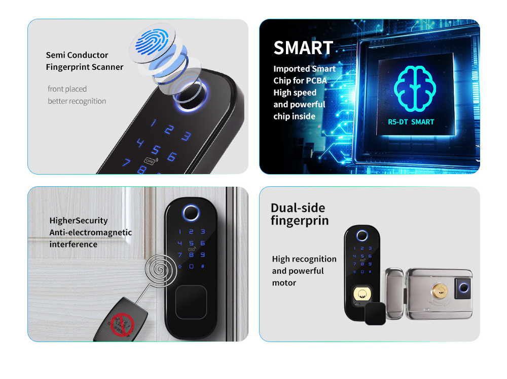 Steel Door Fingerprint Bluetooth Lock YFBF-R5