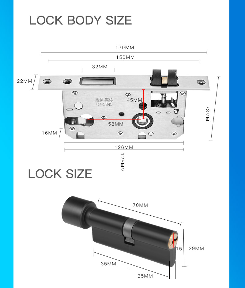 Bluetooth Fingerprint Door Lock YFBF-C01