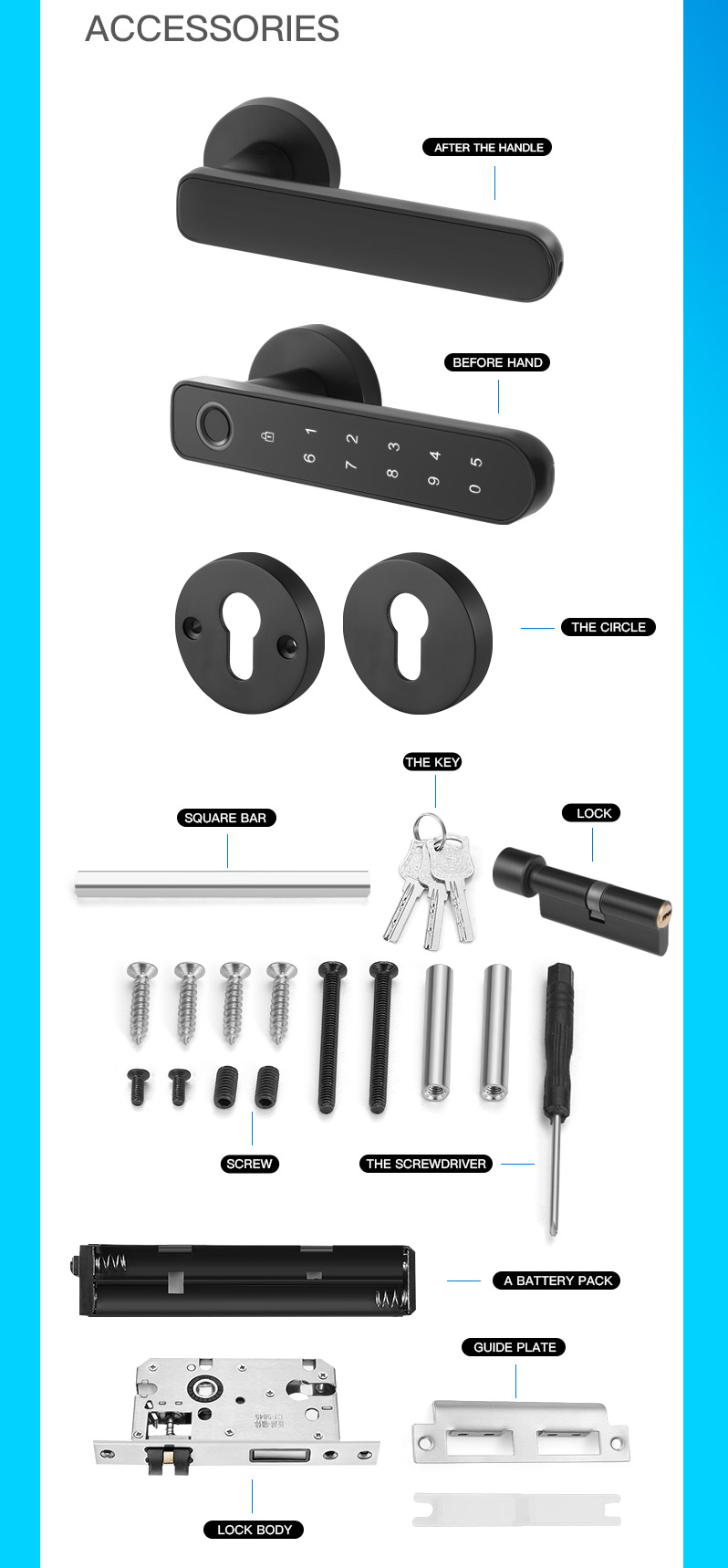 Bluetooth Fingerprint Door Lock YFBF-C01