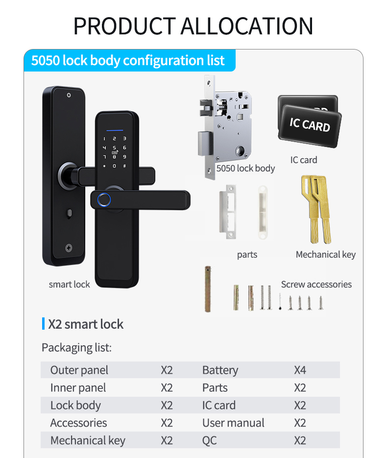 Wifi And Bluetooth Digital Door Lock YFBF-X2