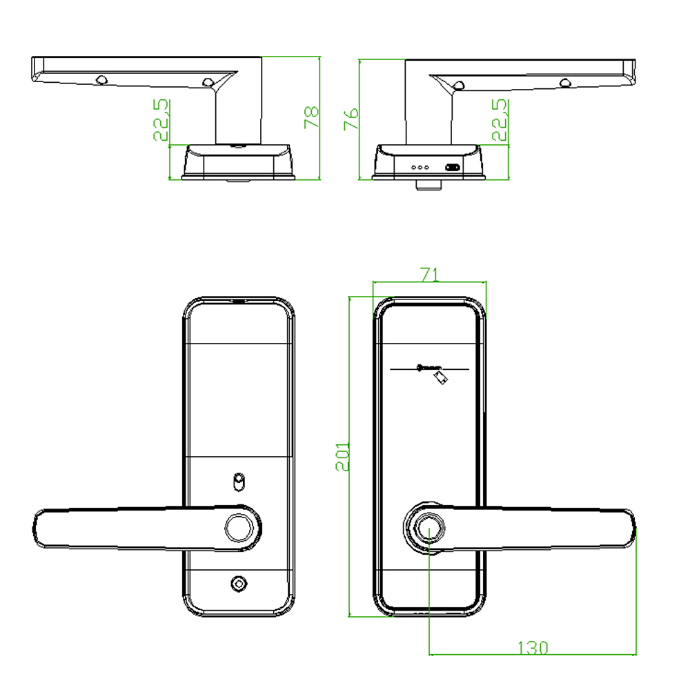 Password Bluetooth Door Lock YFB-819