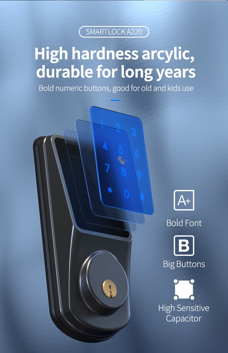 Automatic Deadbolt Bluetooth Door Lock YFB-A220