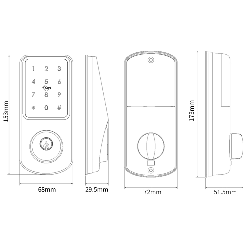 Automatic Deadbolt Bluetooth Door Lock YFB-A220