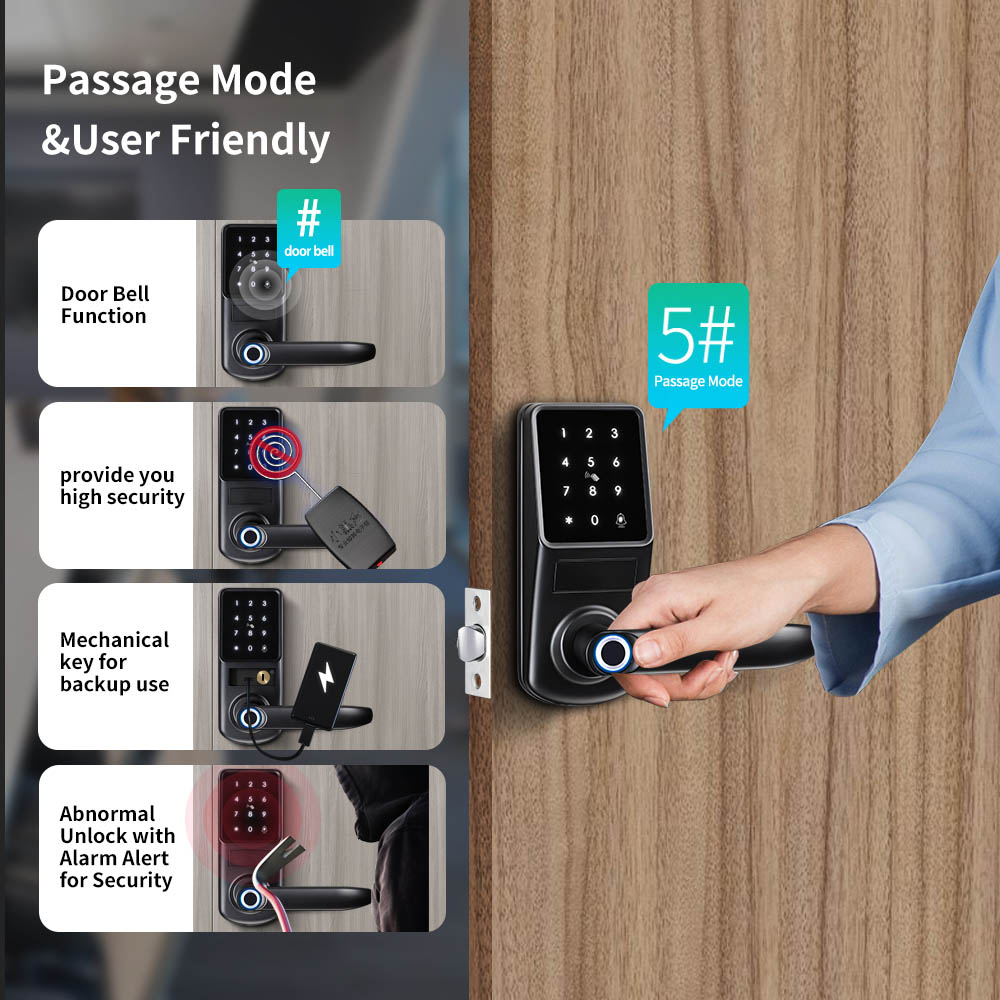 Single Latch Bluetooth Door Lock YFBF-A290