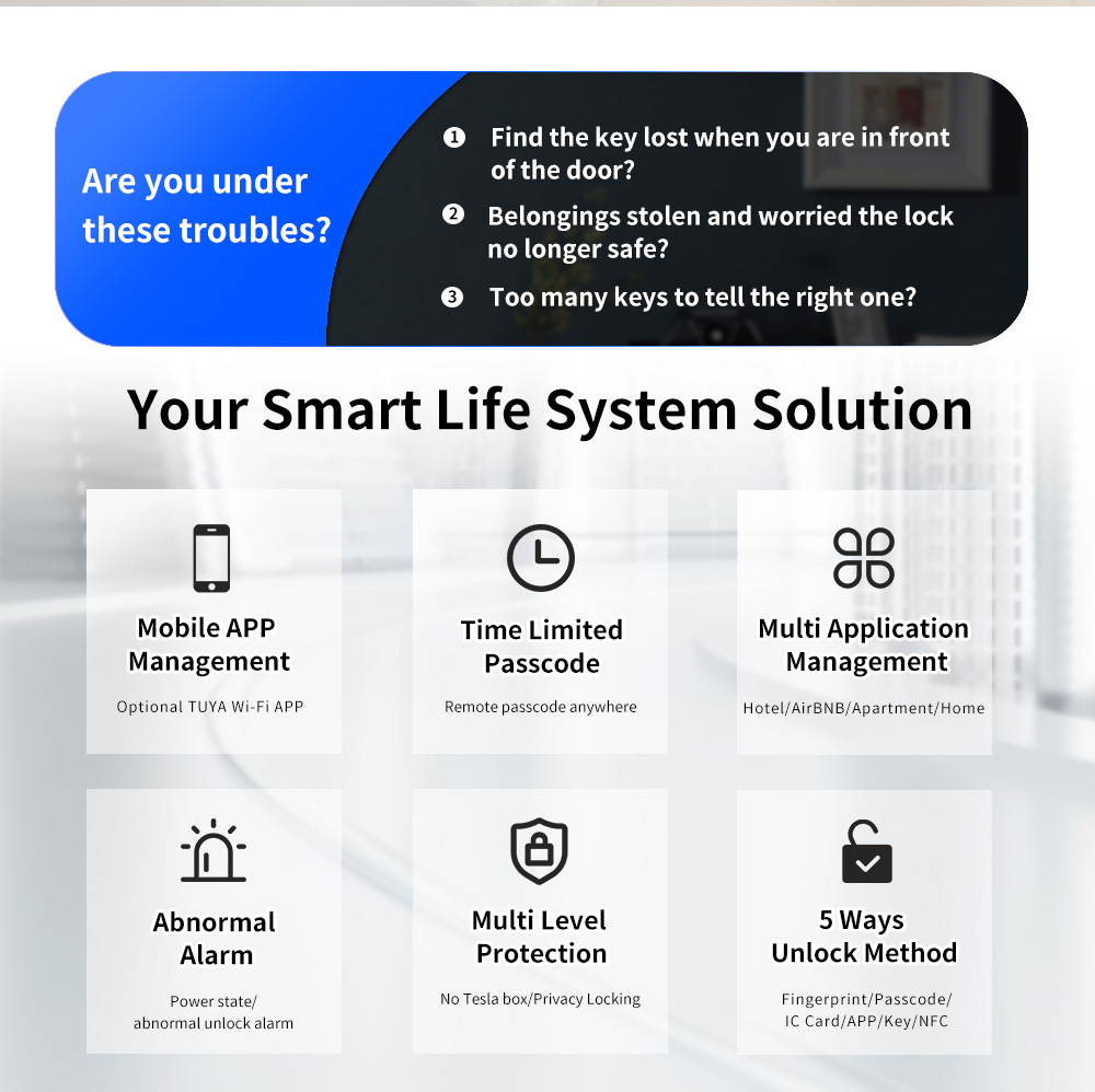 Wifi Smart Apartment Lock YFFW-R5