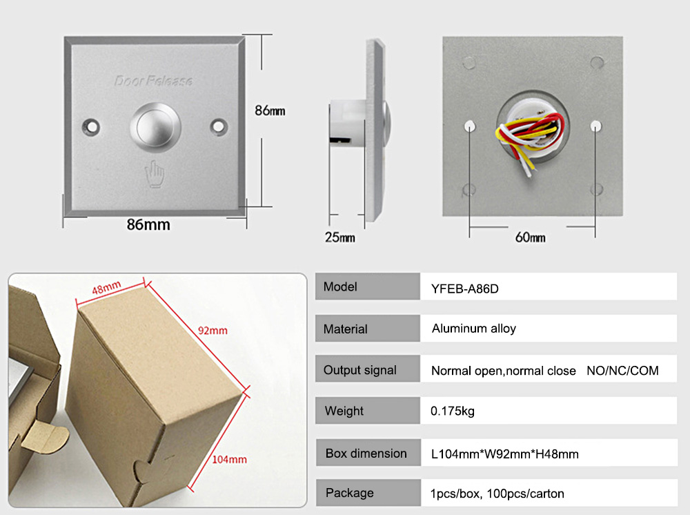 Concealed Emergency Exit Button YFEB-A86D