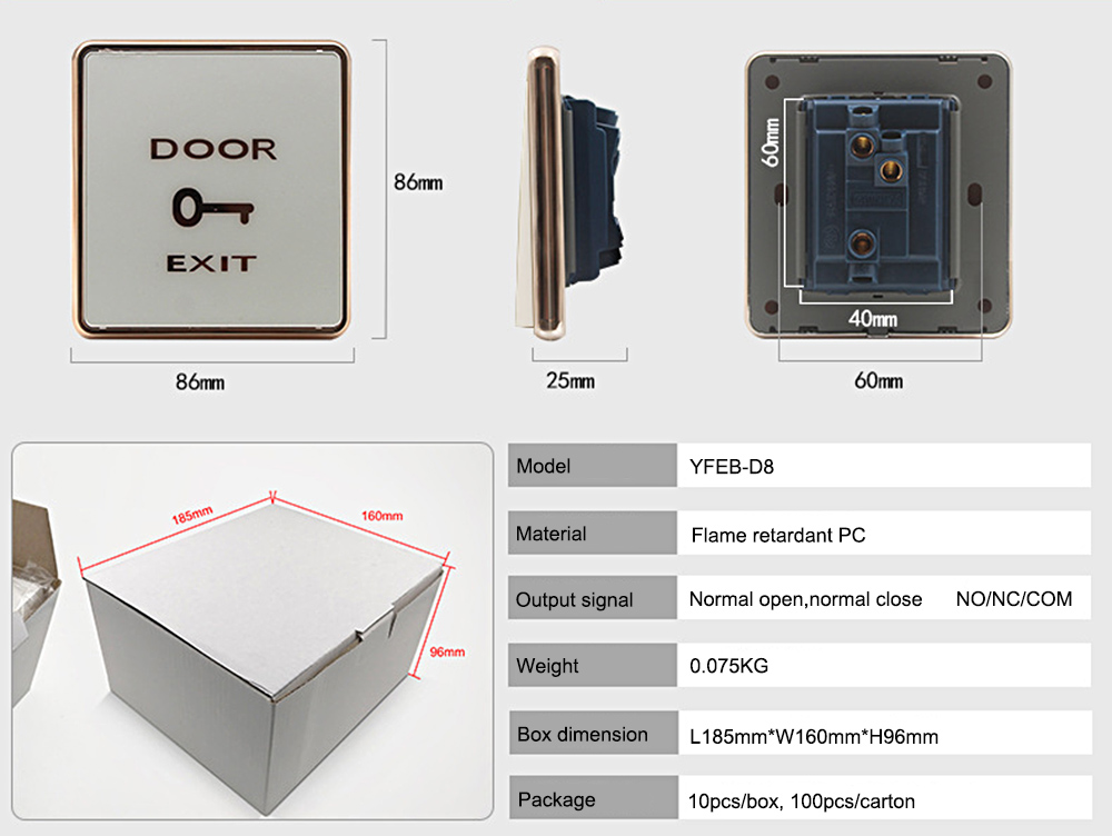 Door Exit Button YFEB-D8