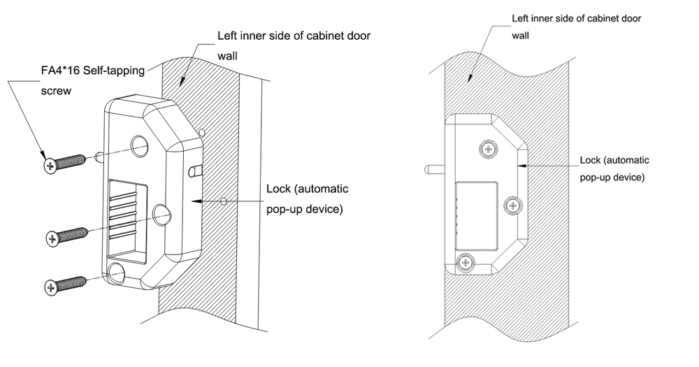 Keyless Cabinet Lock EM105