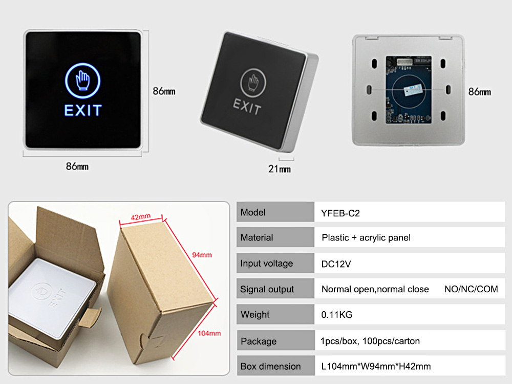 Access Control Button YFEB-C2