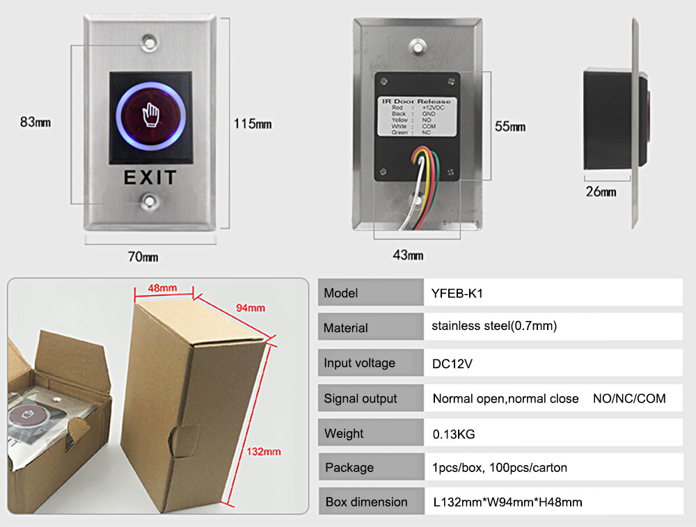 IR Door Release Button YFEB-K1