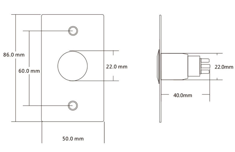 IP65 Stainless Steel Exit Button YFEB-S85022L