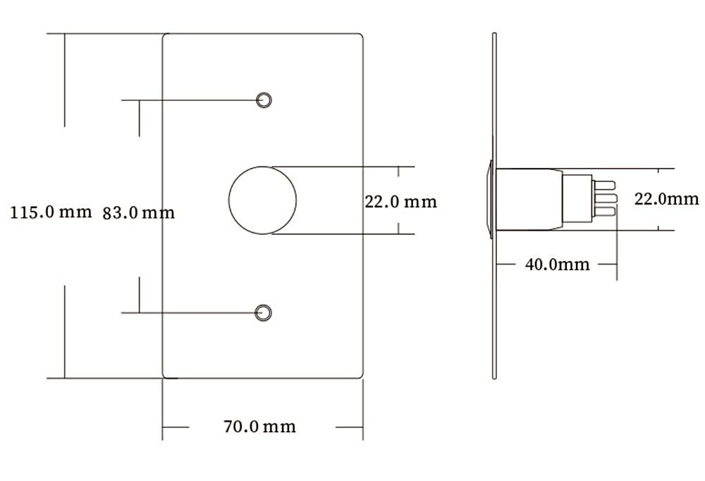 Touch Button Door Exit Button YFEB-S87022L