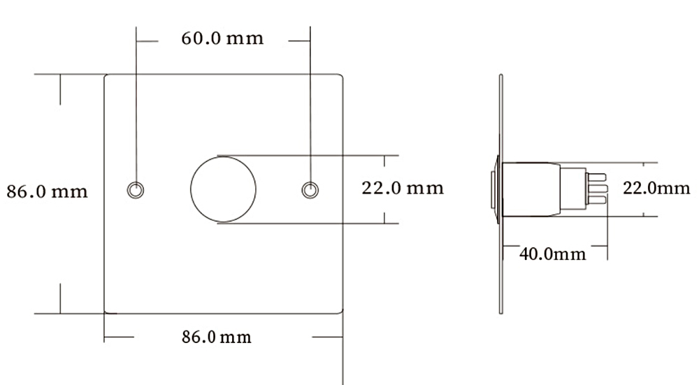 Rainproof Access Control Switch YFEB-S88622D