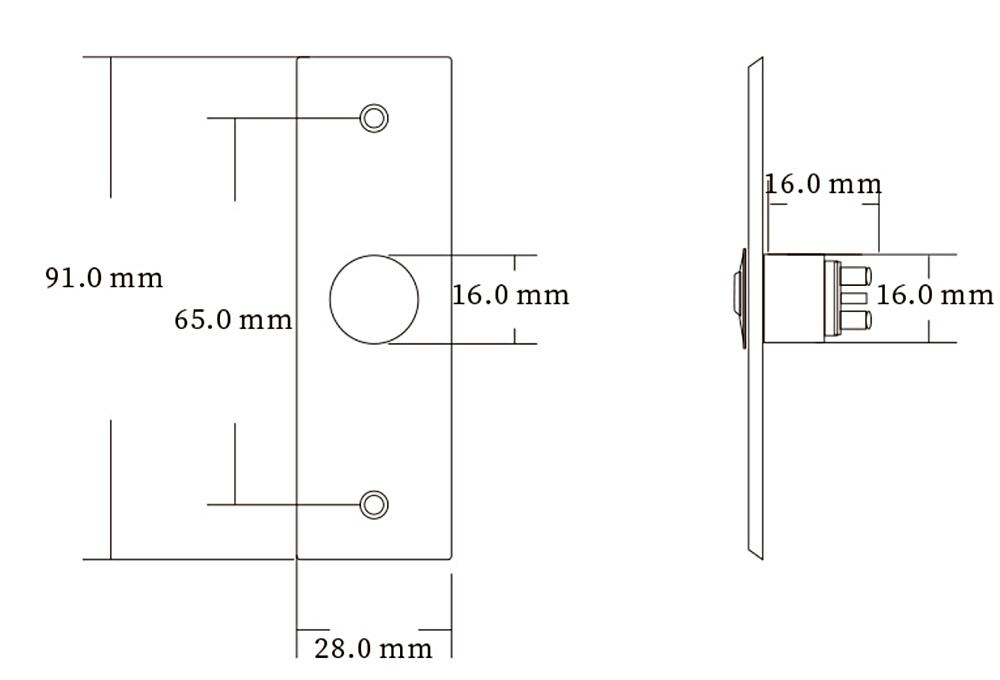 NO Door Release Button YFEB-S28