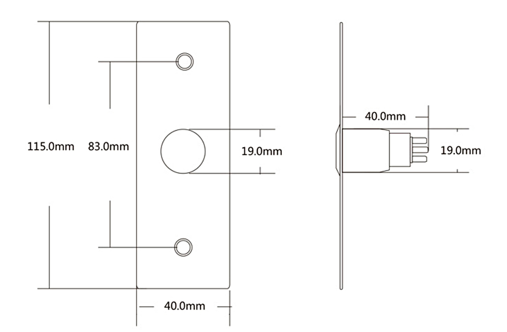 Door Exit Push Button YFEB-S840L