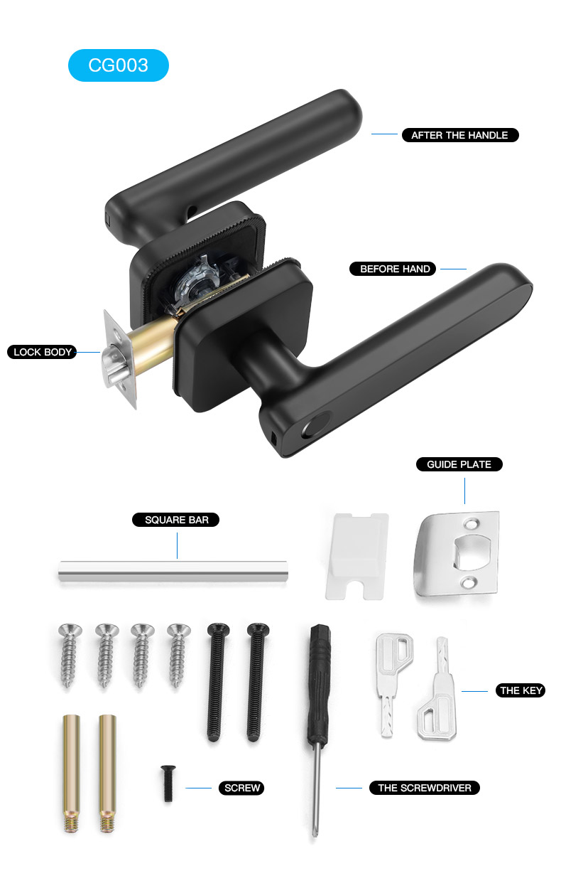 Zinc Alloy Handle Fingerprint Lock YFF-CG003