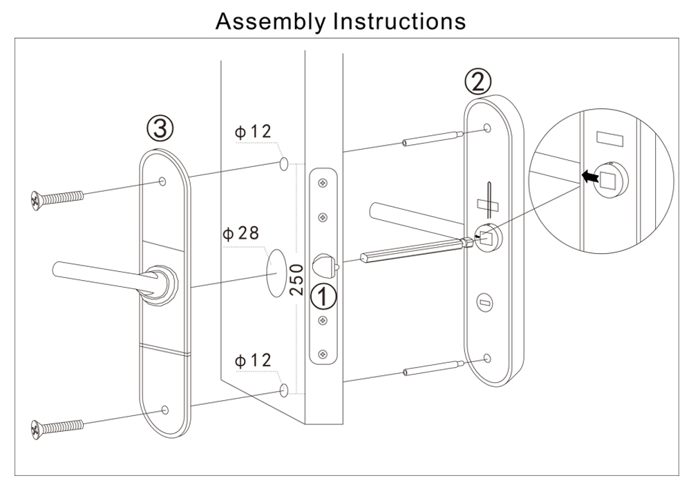 Zinc Alloy Hotel Door Lock YFH-918