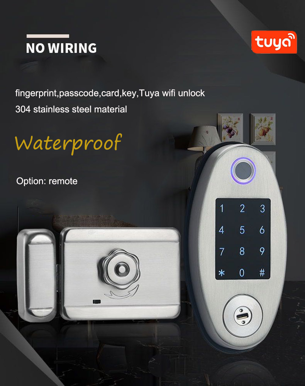 Tuya Wifi Waterproof Door Lock YFFW-FD
