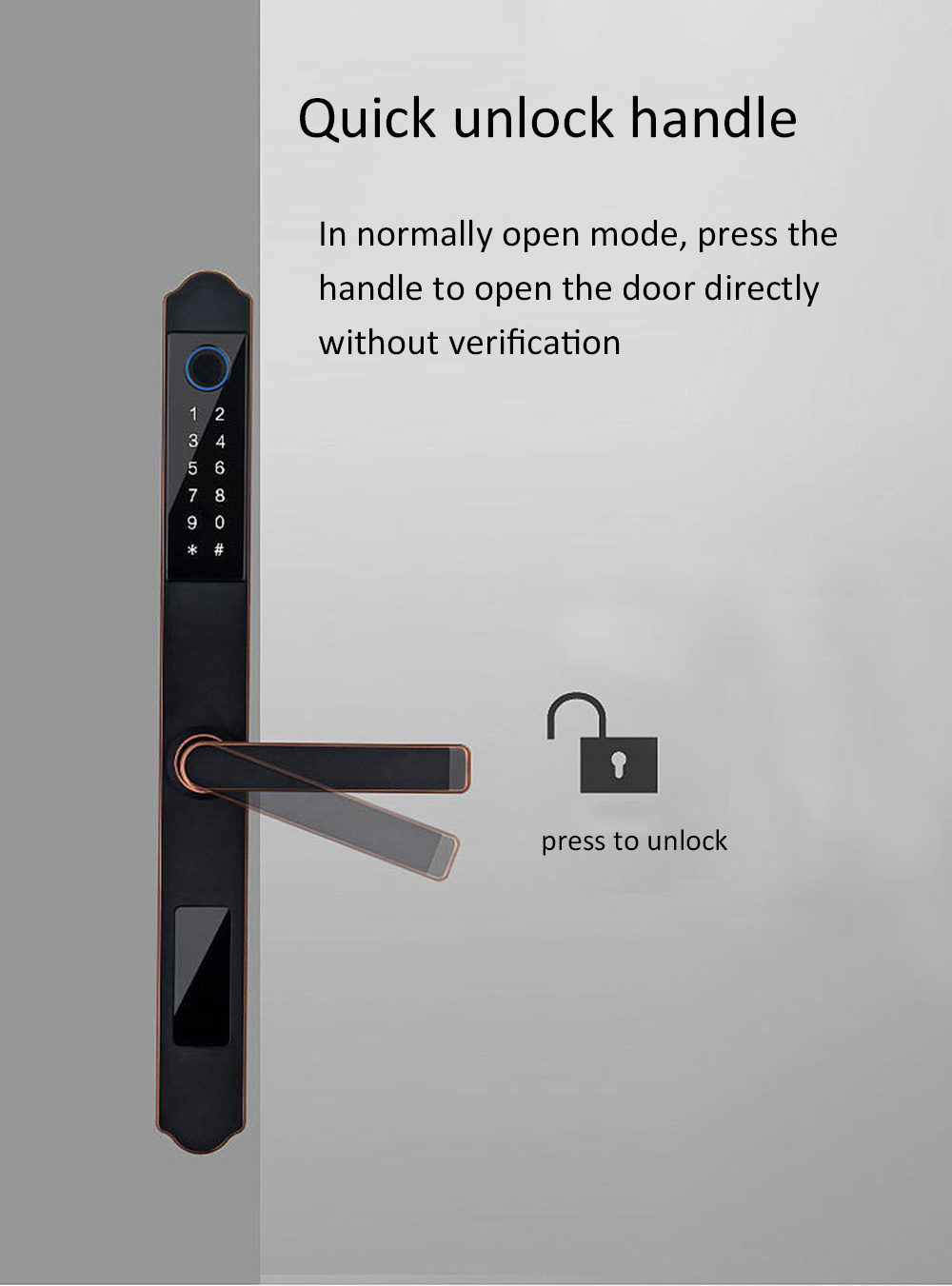 Outdoor Double Side Fingerprint Waterproof Smart Lock YFF-D2