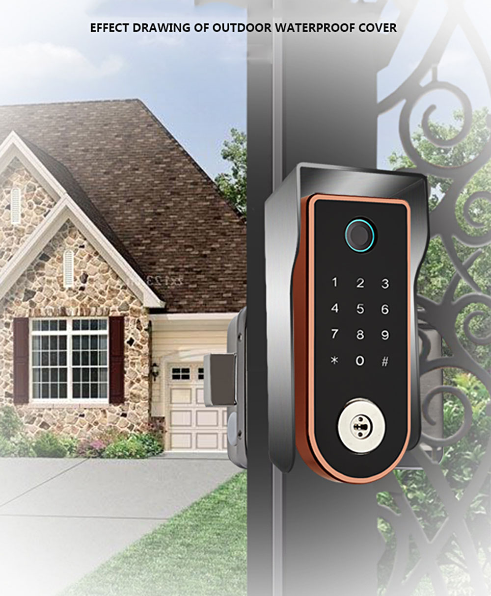 Rim Type Waterproof Smart Door Lock YFF-X1A