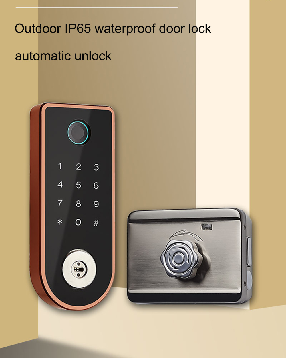 Rim Type Waterproof Smart Door Lock YFF-X1A