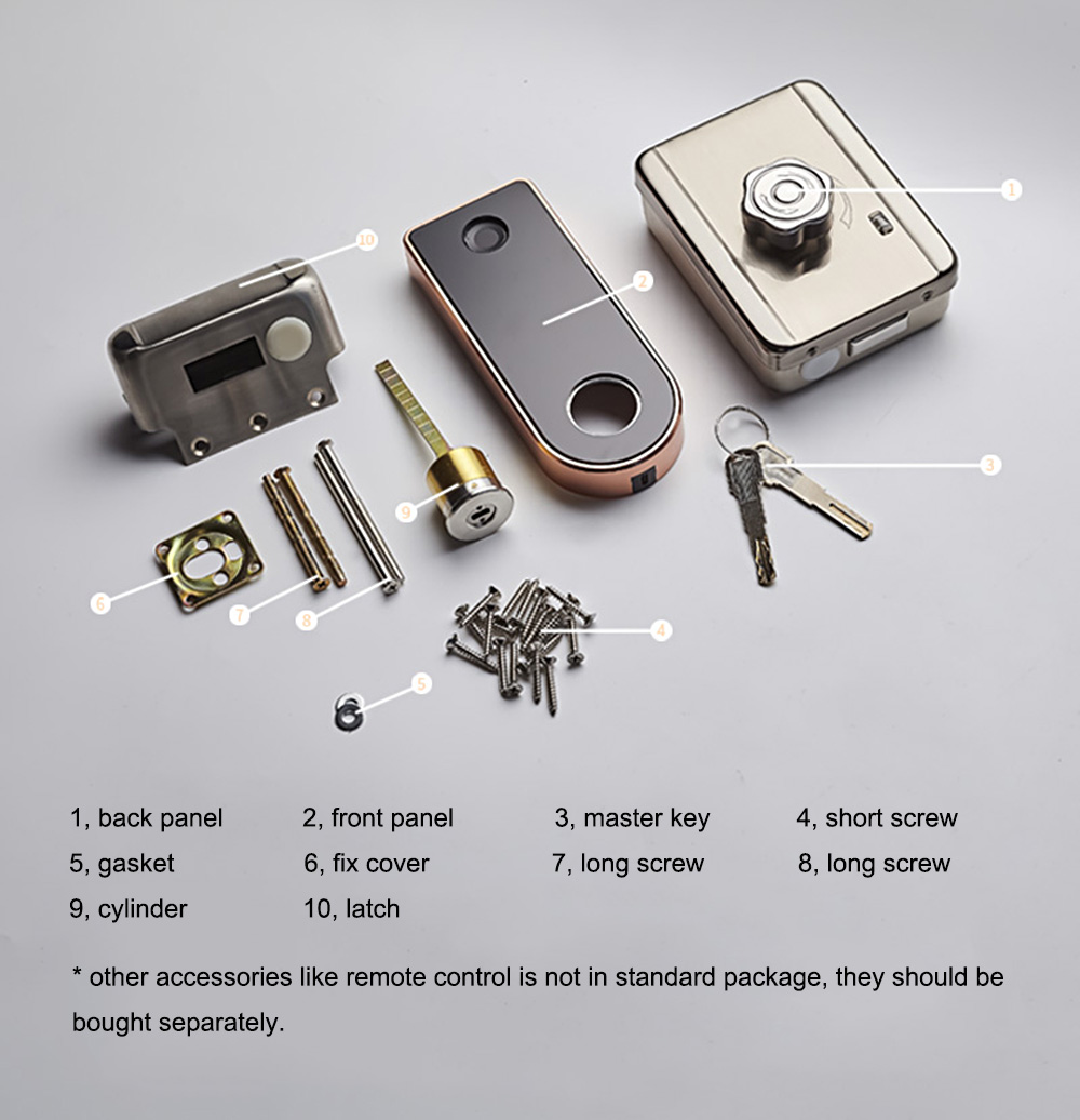 Rim Type Waterproof Smart Door Lock YFF-X1A