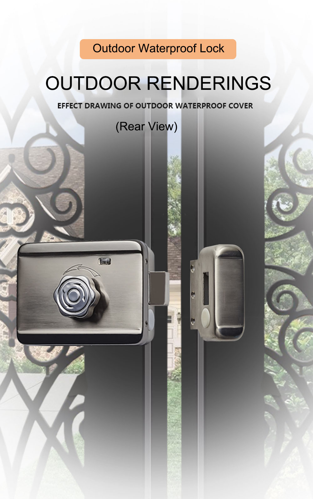 Rim Type Waterproof Smart Door Lock YFF-X1A