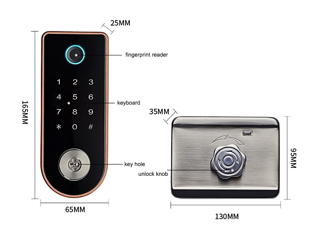 Rim Automatic Bluetooth Door Lock YFBF-X1A