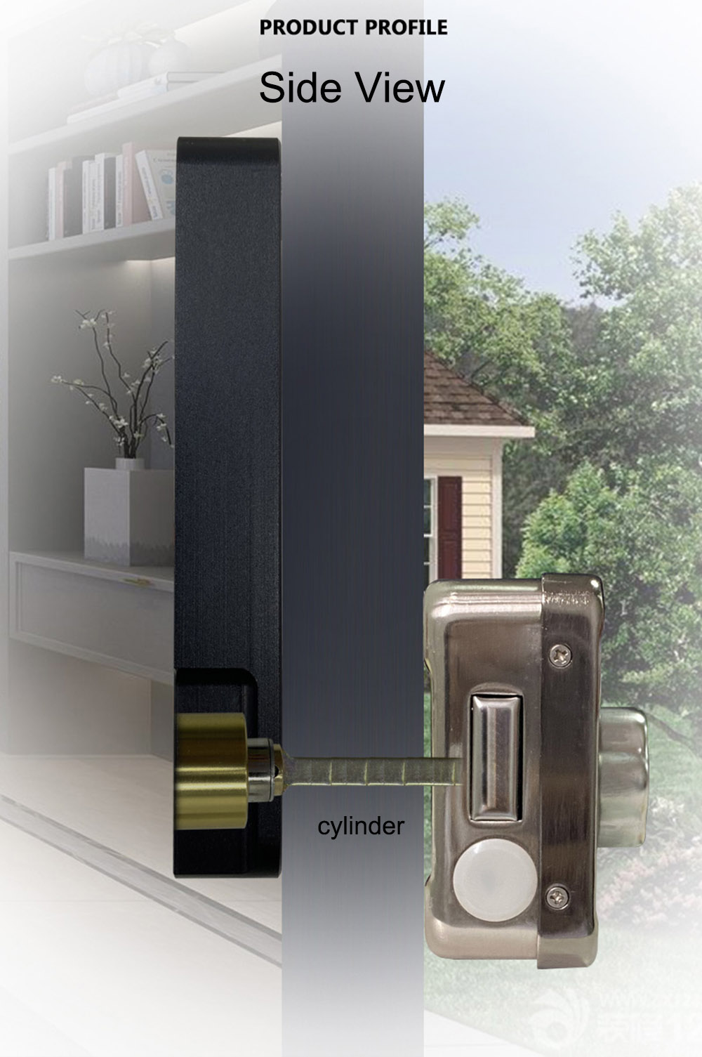 Automatic Rim Fingerprint Door Lock YFF-X5A Automatic Rim Fingerprint Door Lock YFF-X5A