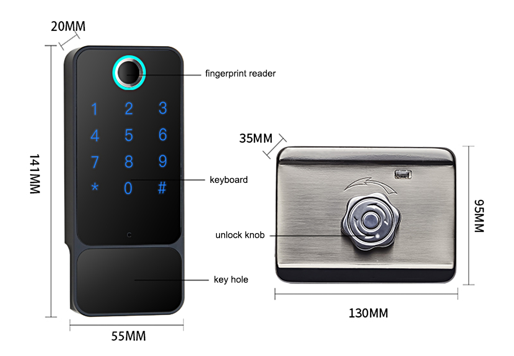 Dual Side Fingerprint Apartment Door Lock YFBF-X5A