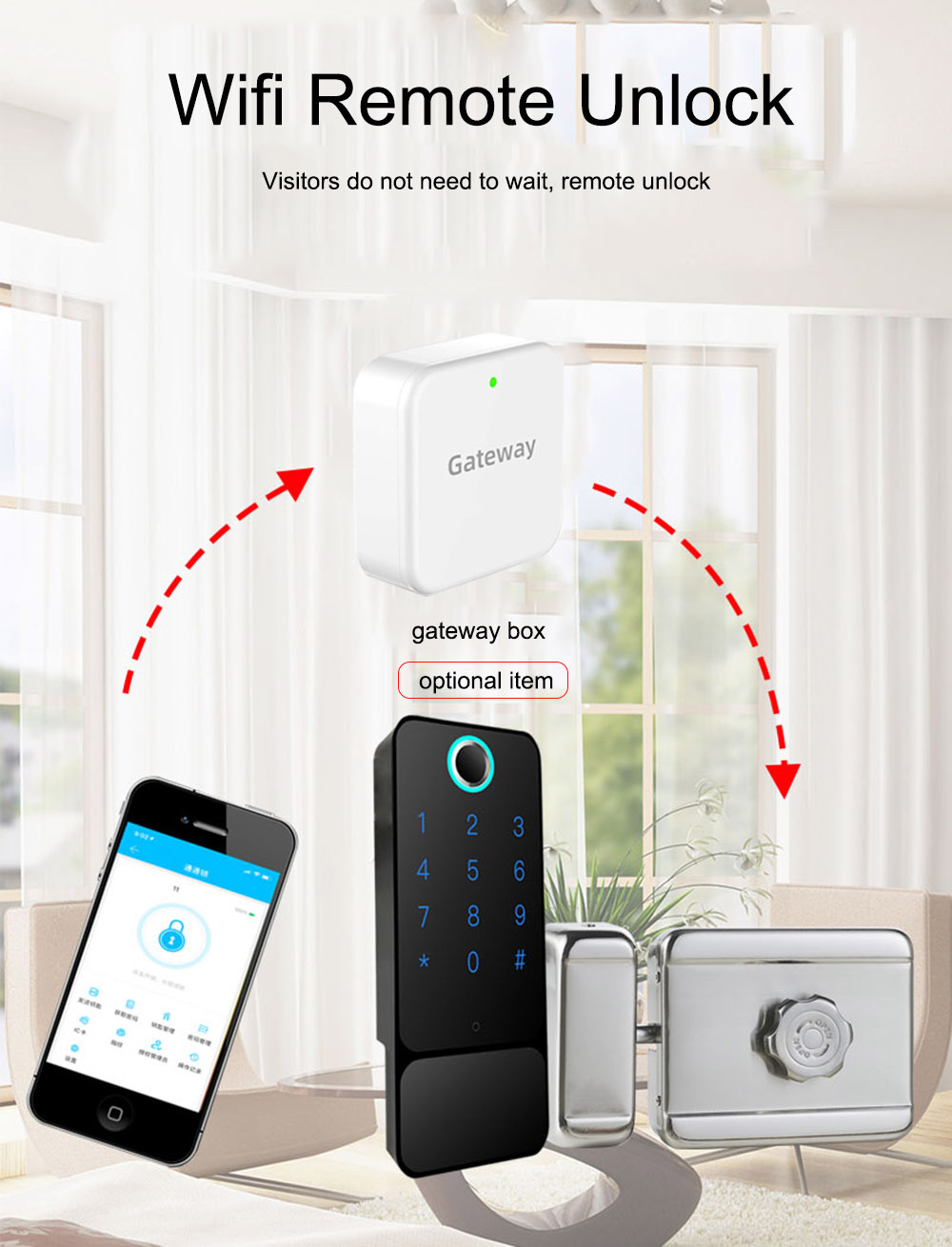 Dual Side Fingerprint Apartment Door Lock YFBF-X5A