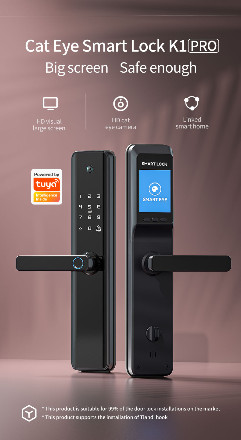 Tuya Wifi Smart Lock With Cat Eye YFFW-K1PRO