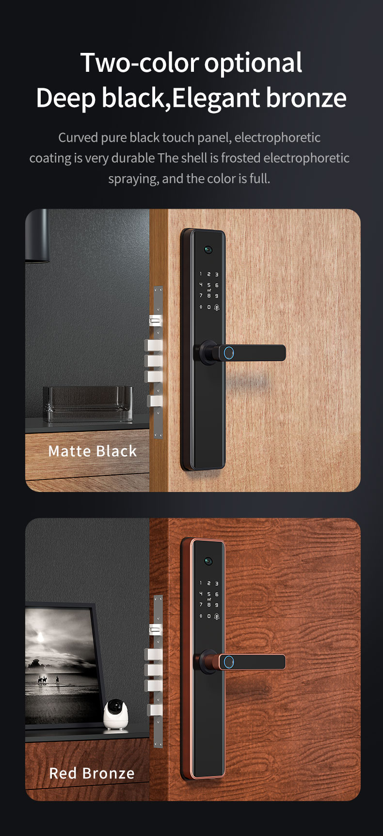 Tuya Wifi Smart Lock With Cat Eye YFFW-K1PRO