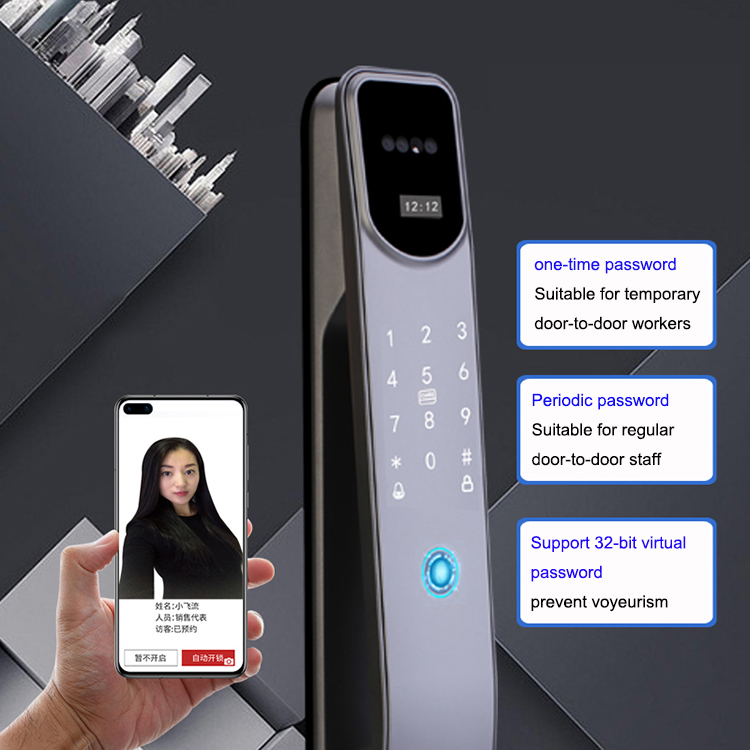 Tuya Wifi 3D Face Smart Fingerprint Door Lock YFFW-D1B