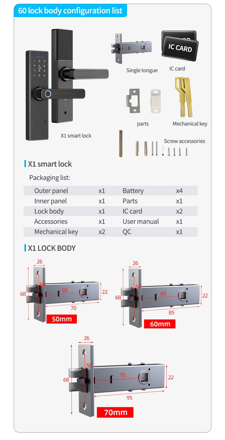 Tuya Zigbee Smart Door Lock YFFZ-X1