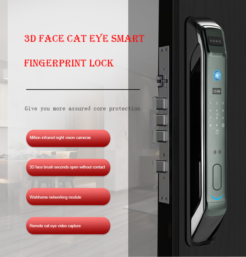 Tuya Zigbee 3D Face Smart Door Lock YFFZ-X1B